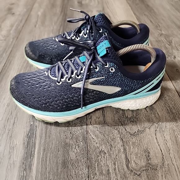 Brooks Ghost 11,Womens Running Shoes, Navy/Grey/Blue, Womens 9 Wide B - Picture 4 of 8